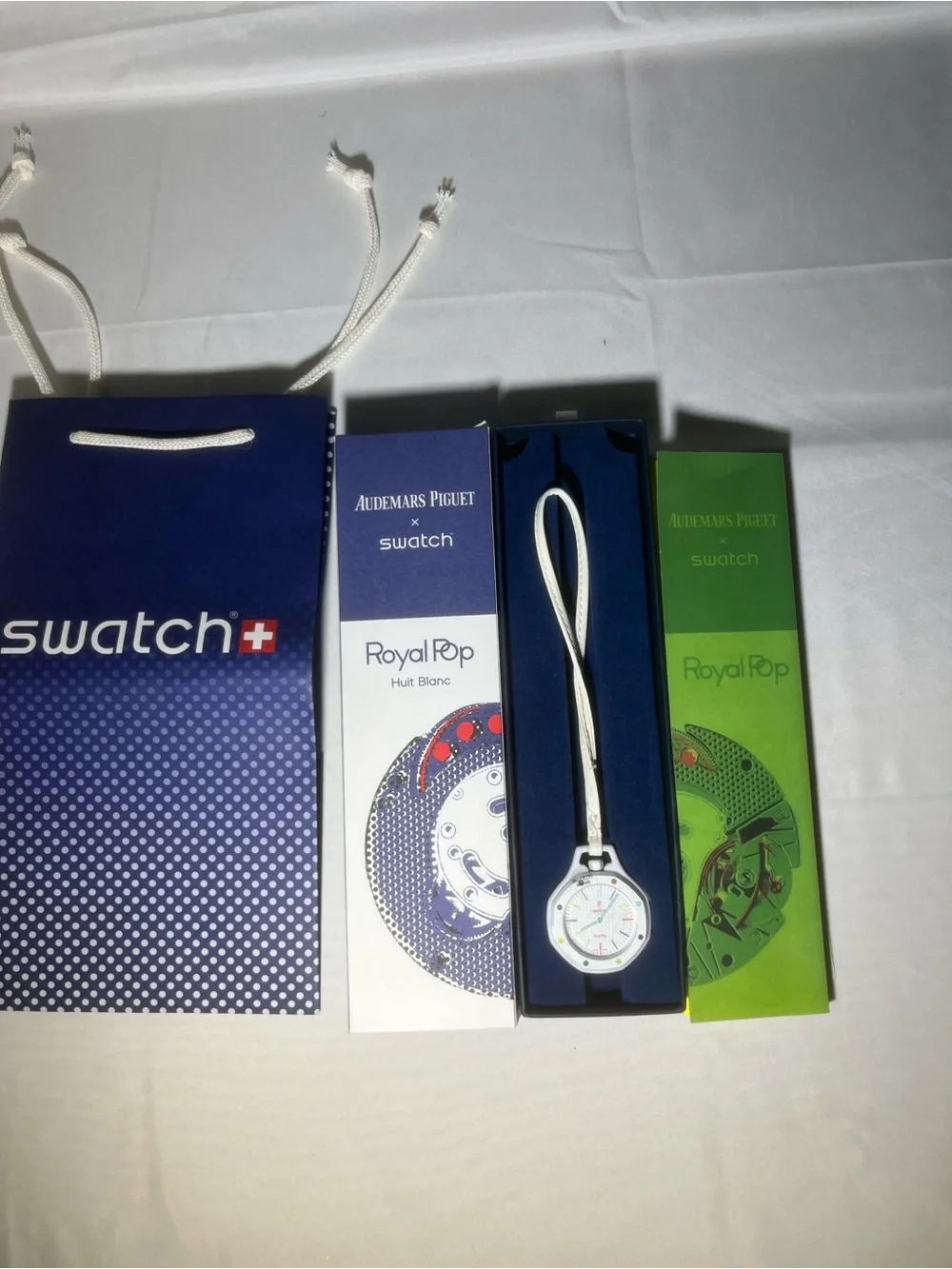 Audemars Piguet x Swatch Royal Pop White Strap Watch
